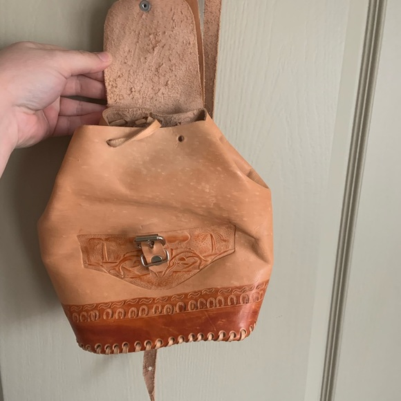 Leather mini backpack - Picture 2 of 5